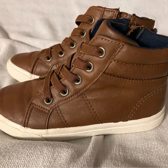 Cat & Jack Brown High-Top Sneakers - Picture 3 of 10